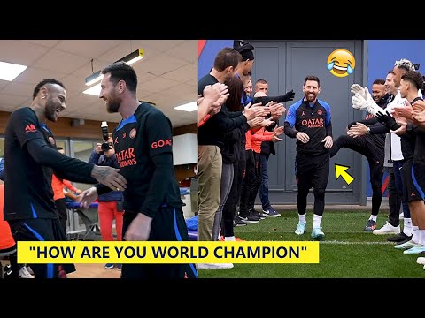 UNSEEN! 🤣Neymar Kicks Messi's Bum & His Welcome Words For Messi! UNSEEN! 🤣Neymar Kicks Messi's Bum & His Welcome Words For Messi!