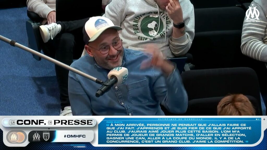 la conférence de presse d'Igor Tudor et Pape Gueye avant OM Hyères