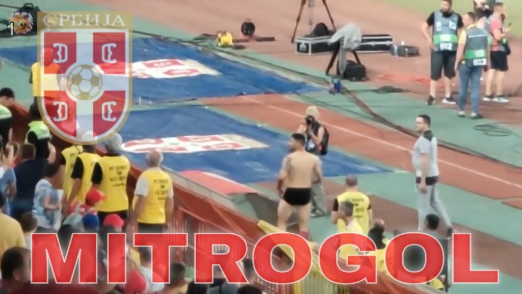 ALEKSANDAR MITROVIĆ u gaćama pred navijačima SRBIJE posle utakmice protiv Slovenije 4-1