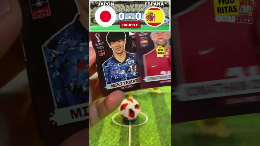 #SHORTS Japon vs España Pronostico del partido Mundial qatar 2022 con figuritas Panini GRUPO E