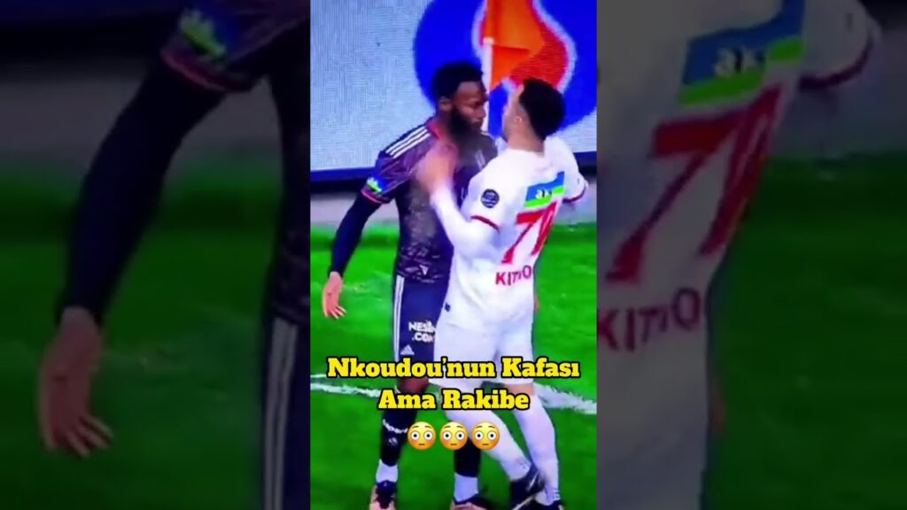 Beşiktaşlı Nkoudou’nun rakibine attığı kafa 😳😳😳 #shorts