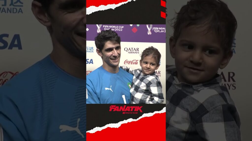 🍦😂Fas kalecisi Yassine Bounou'nun oğlu mikrofonu dondurma zannederse! #morocco #worldcup2022 #mar