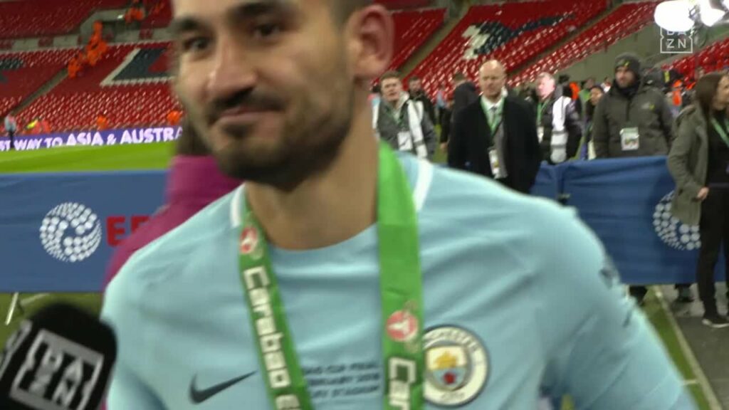Ilkay Gündogan im Postmatch Interview nach Pokalgewinn von Manchester City