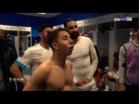 Les Marseillais fête le but de Sakai dans le vestiaire pour son anniversaire