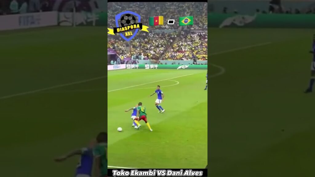 Cameroun - Brésil (1-0). Toko Ekambi fait ramper Dani Alves #football #qatar #cameroun