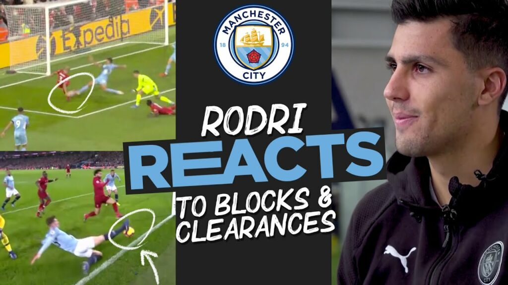 BEST BLOCK EVER? Rodri REACTS to amazing tackles! | Which is your favourite..?
