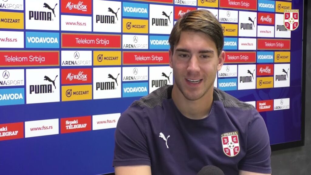 Dušan Vlahović uoči odlaska u Lisabon i duela sa Portugalom (12.11.2021.)