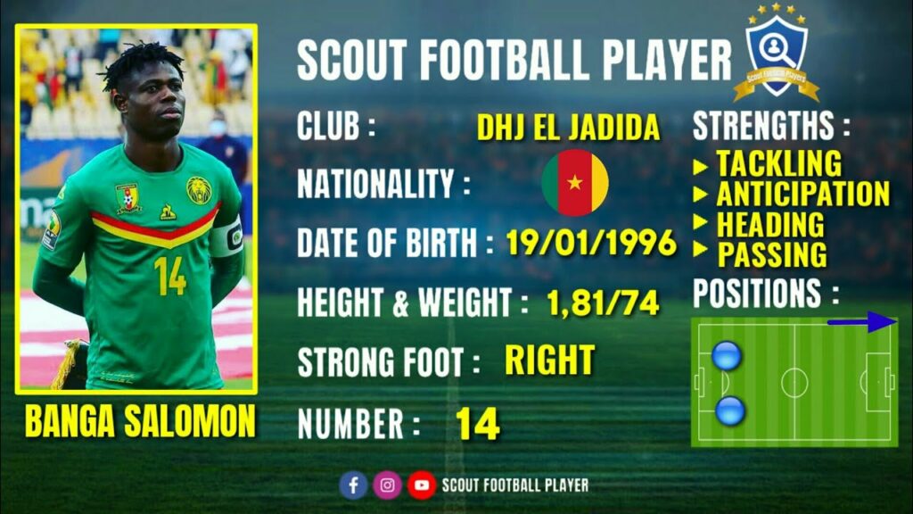 BANGA SALOMON 🔵 CENTER DEFENDER 🔵 DHJ EL JADIDA & NATIONAL CAMEROUN 🔵 BEST OF 2021/2020 HD