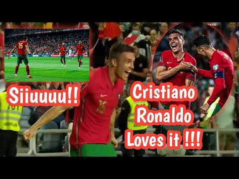 Joao Palhinha Does Cristiano Ronaldo Celebration vs Luxembourg 2021. CR7 Loves It !!!