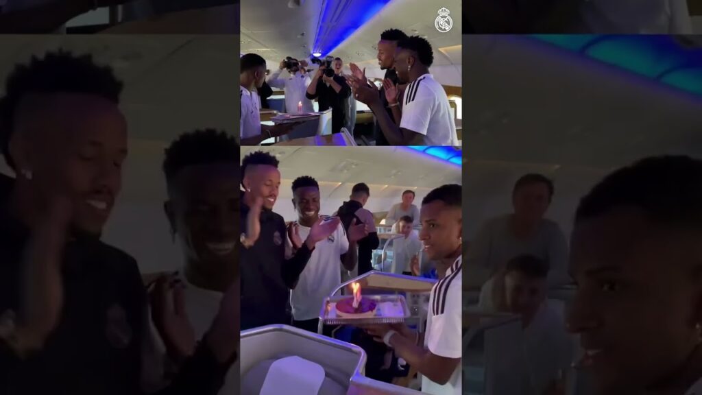 Vini Jr. & Militão's birthday surprise for Rodrygo! #shorts #realmadridshorts