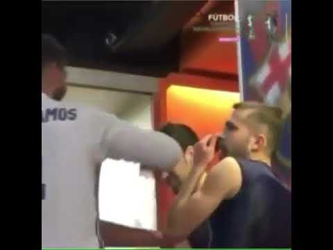 See how Segio Ramos humiliate  Jordi Alba in the dressing room
