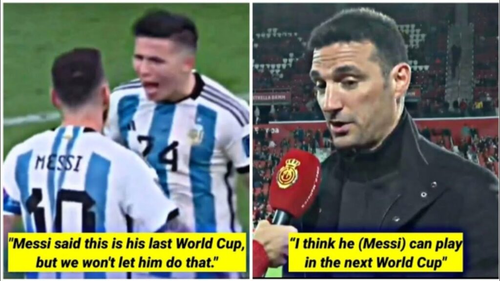 Lionel Scaloni and Alexis Mac Allister's reaction to Lionel Messi's future at the 2026 World Cup