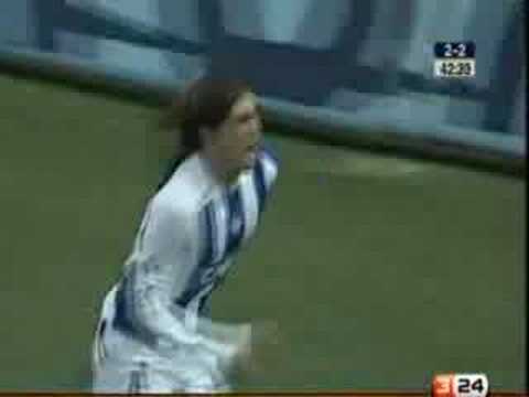 Recreativo 3 - La Coruña 2 , Gol Martin Caceres