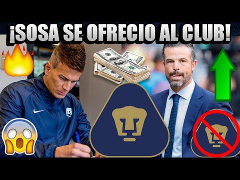 🔥😱✅ ¿LLEGO GRATIS? | Revelan que SEBASTIAN SOSA Busco a PUMAS para el CL 2023