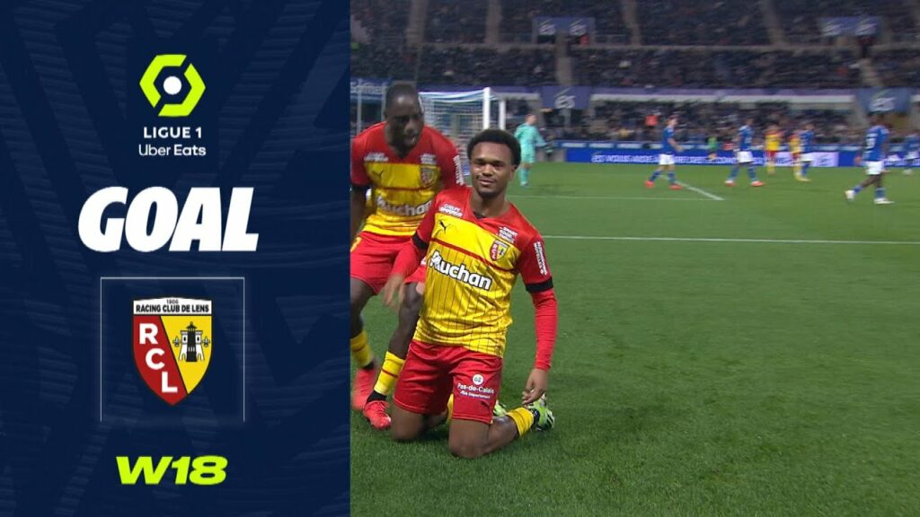 Goal Ikoma-Loïs OPENDA (33' - RCL) RC STRASBOURG ALSACE - RC LENS (2-2) 22/23