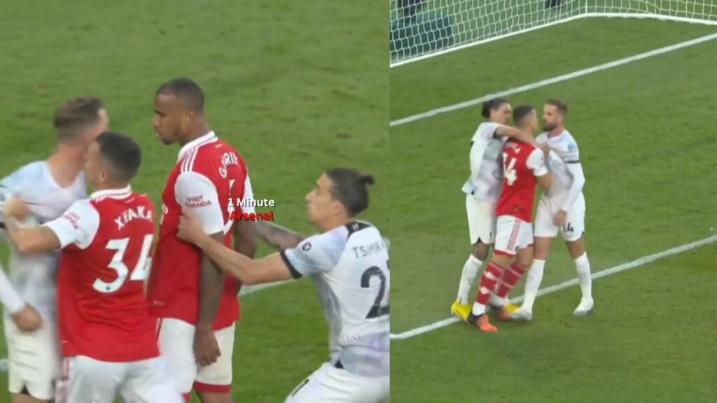 Xhaka Vs Henderson | Xhaka always stands for his teammates | What did Henderson say to Gabriel?