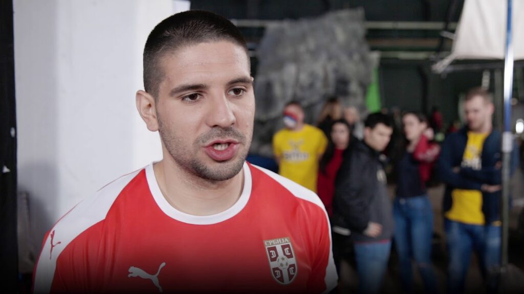Aleksandar Mitrović na snimanju reklame za Mundijal