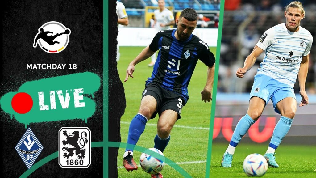 LIVE 🔴 Waldhof Mannheim vs. 1860 München | 3rd Division 2022/23 | Matchday 18