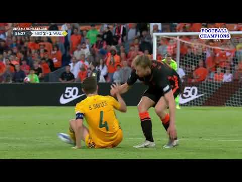 Ben Davies und Frenkie de Jong stürzten unerwartet zusammen, Niederlande-Wales, UEFANations League22