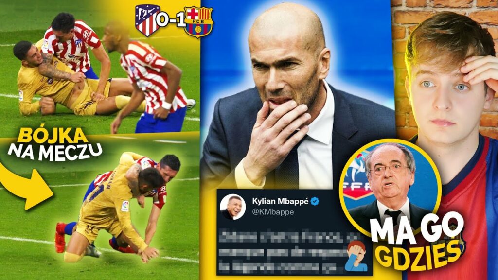 PIŁKARZE URZĄDZILI ZAPASY w meczu Atletico z Barceloną! AFERA we Francji! Prezes LEKCEWAŻY Zidane'a!