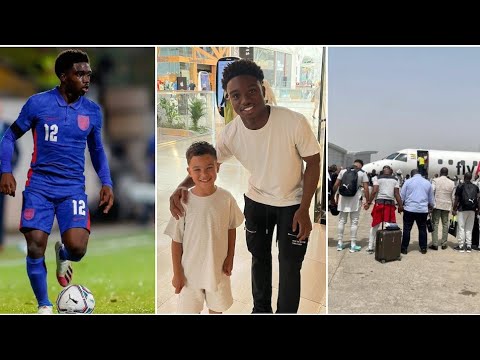 Tariq Lamptey Arrives in Ghana🇬🇭set to join Black Stars in Cape Coast and watch Afcon Match⚽💪