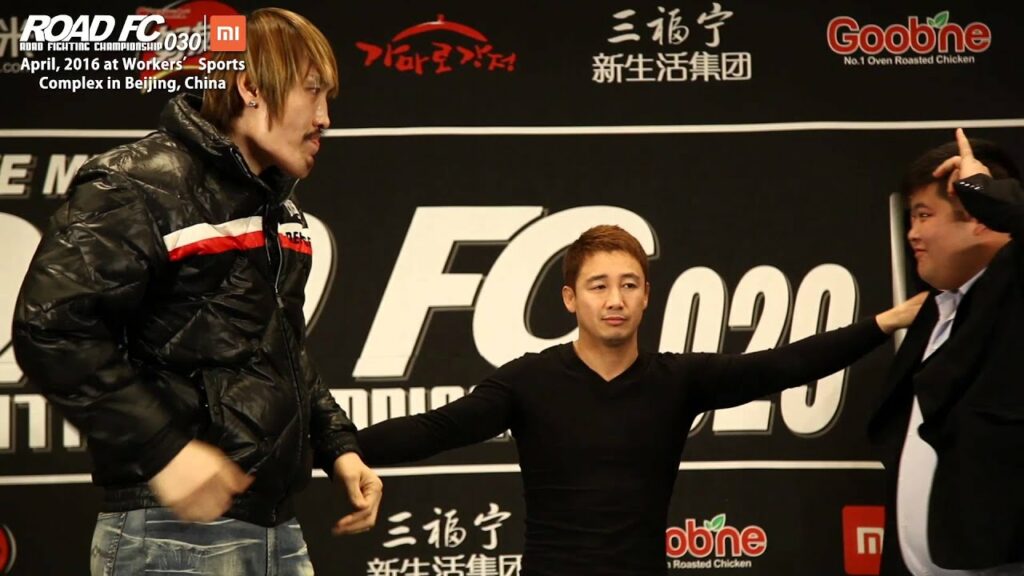 XIAOMI ROAD FC 029 PRESS CONFERENCE FACE OFF, CHOI HONG MAN & AORIGELE