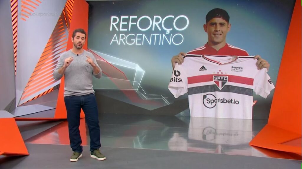 Alan Franco é apresentado no São Paulo. (GE/SP 12/01/23)