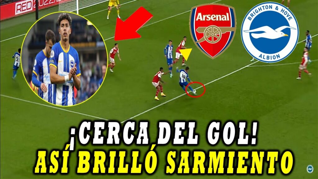 RESUMEN COMPLETO - JEREMY SARMIENTO VS ARSENAL partidazo titular junto a Moisés Caicedo con Brighton