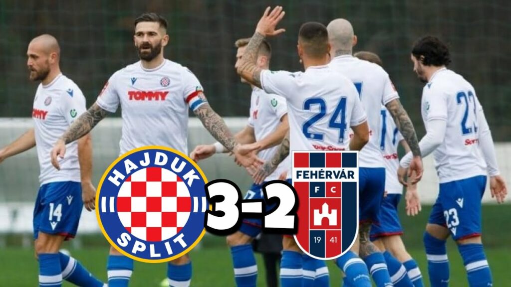 HNK Hajduk Split vs Fehervar FC 3-2 | SAŽETAK UTAKMICE | SVI GOLOVI 🔴11.1.2023🔵