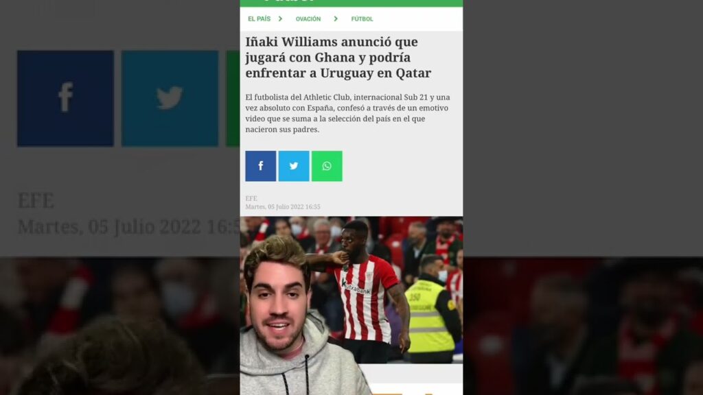 IÑAKI WILLIAMS JUGARÁ CON GHANA EN QATAR 2022