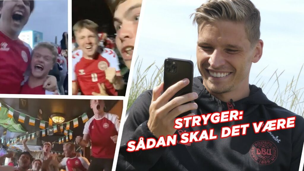Stryger reagerer på videoer med fans der jubler efter sejr over Rusland
