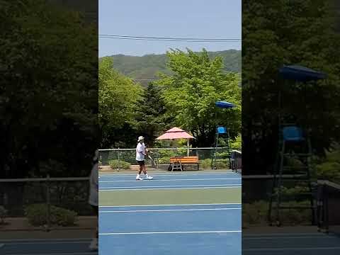 송민규 선수님 백발리•스매싱(대한테니스협회장배 구경)