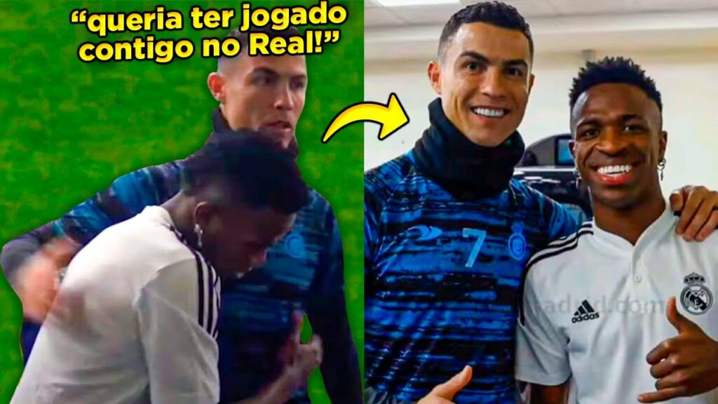 CRISTIANO RONALDO DEU UMA MORAL ABSURDA PRO VINI!! CR7 CONHECE VINI, RODRYGO E MAIS!!!