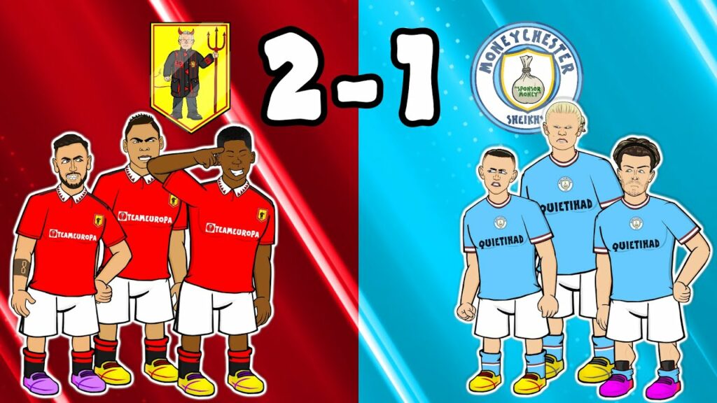 MAN UTD BEAT MAN CITY! (2-1 Goals Highlights Bruno Rashford Offside 2023)