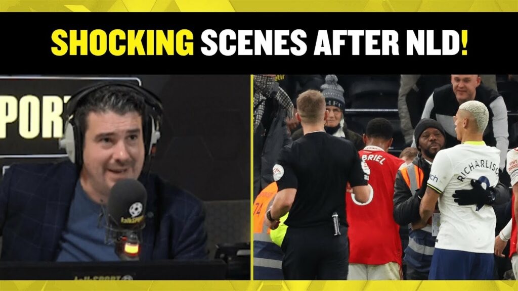 "HE SHOULD BE ARRESTED!" 😡 Disgraceful scenes as Tottenham fan ATTACKS Arsenal's Aaron Ramsdale!