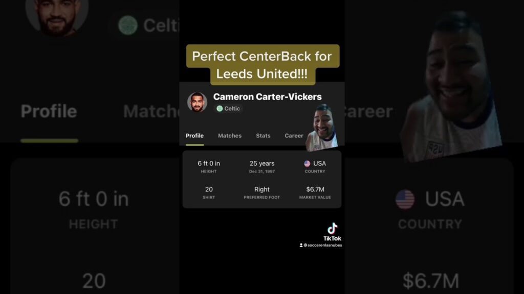 Cameron Carter-Vickers to Leeds United in EPL?