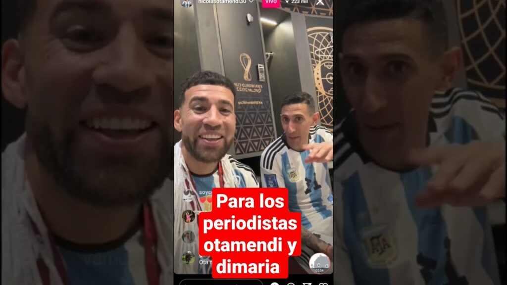 shorts argentina campeón del mundial Qatar 2022 Otamendi y dimaria