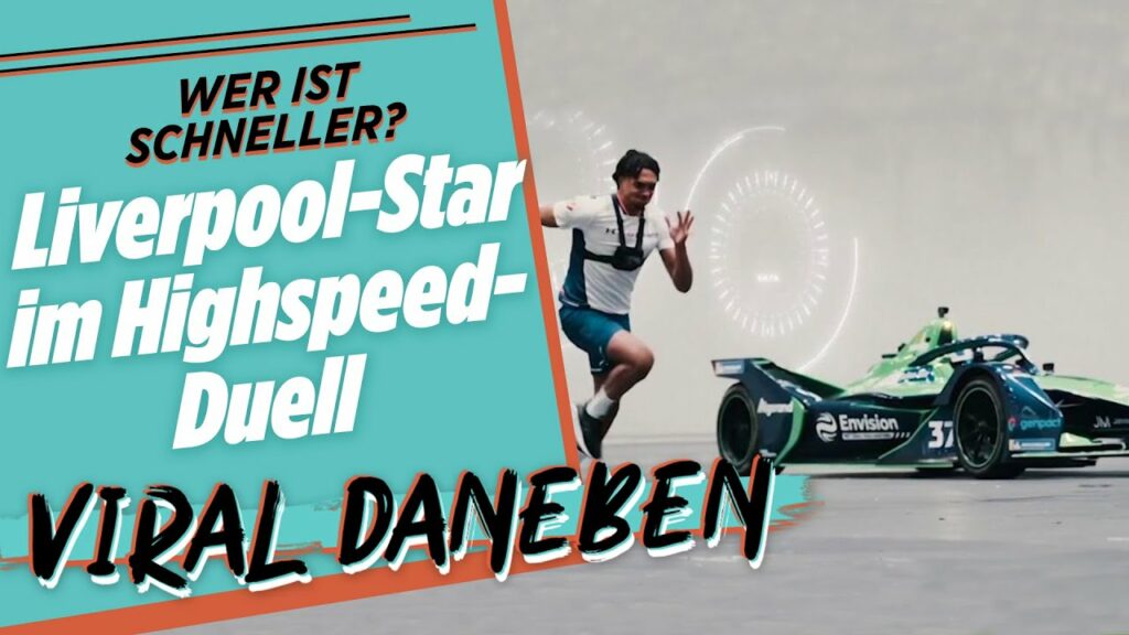 Liverpool-Star Trent Alexander-Arnold im Sprint-Duell mit einem Rennwagen | Viral daneben