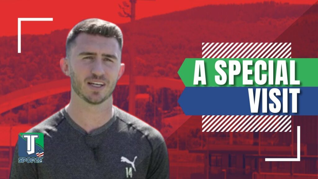 Aymeric Laporte VISITS Athletic Club while HE CONTINUES TO RECOVER from his knee INJURY