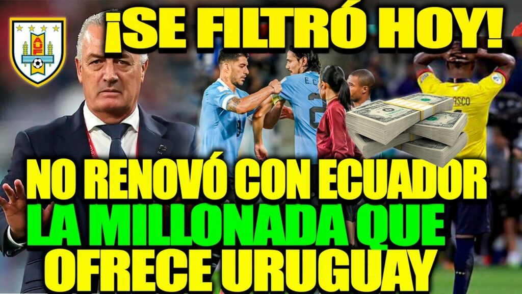 ¡SE FILTRÓ HOY! GUSTAVO ALFARO NO RENOVÓ CON ECUADOR POR LOS MILLONES QUE LE OFRECE URUGUAY ¡SE FILTRÓ HOY! GUSTAVO ALFARO NO RENOVÓ CON ECUADOR POR LOS MILLONES QUE LE OFRECE URUGUAY