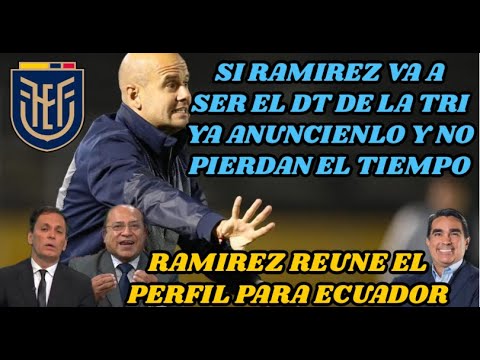 BONAFONT, ARCOS CONFORMES SI MIGUEL A.RAMIREZ LLEGA A LA TRI "EL CUMPLE EL PERFIL Y AMA A ECUADOR"