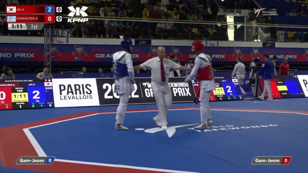 109 Round of 32 Men  68kg KOR JIN Ho jun GRE CHAMALIDIS Konstantinos