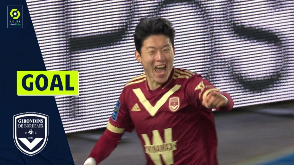 Goal Ui Jo HWANG (7' - GdB) RC STRASBOURG ALSACE - FC GIRONDINS DE BORDEAUX (5-2) 21/22