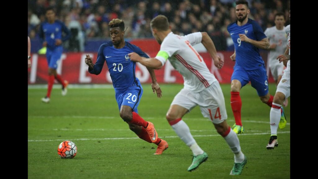 France Russie : le but de Kingsley Coman (4-2)