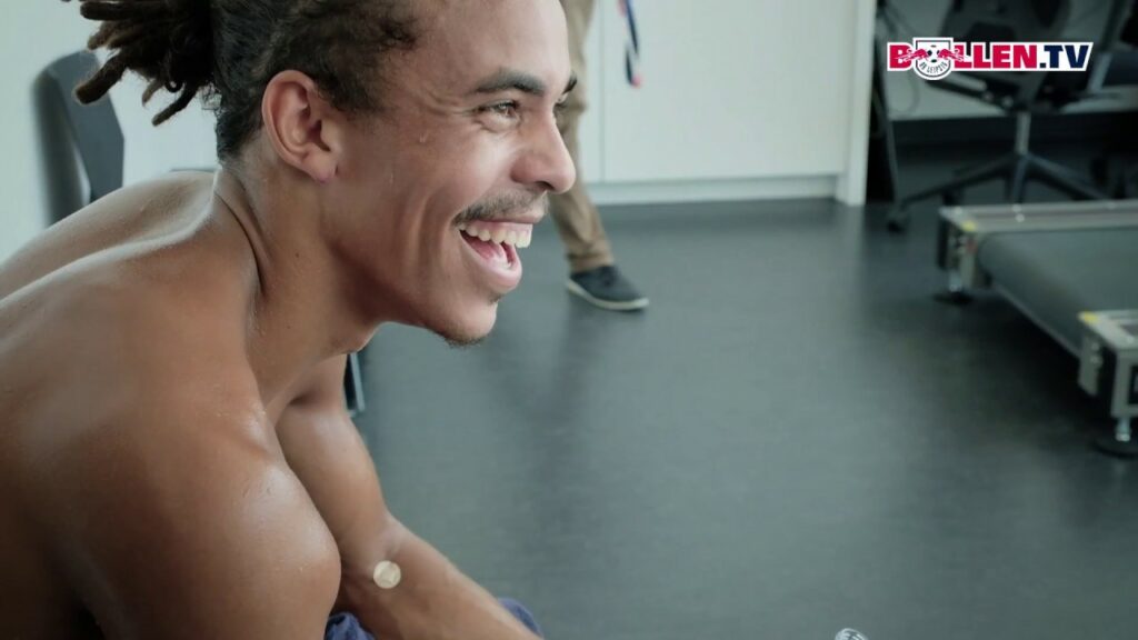 Unsere WM-Fahrer Timo Werner, Yussuf Poulsen und Emil Forsberg beim Leistungstest