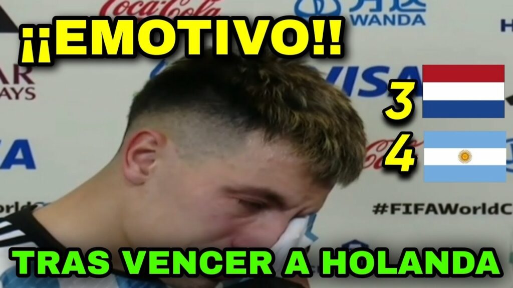 LIZANDRO MARTÍNEZ LÁGRIMAS y a SEMIFINALES luego de ganarle a Países Bajos 2 (3-4) 2 Argentina