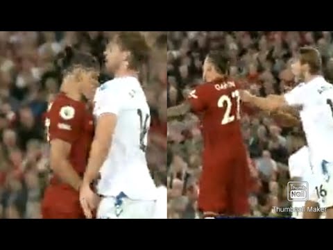 Darwin Nunez vs Joachim Andersen fight