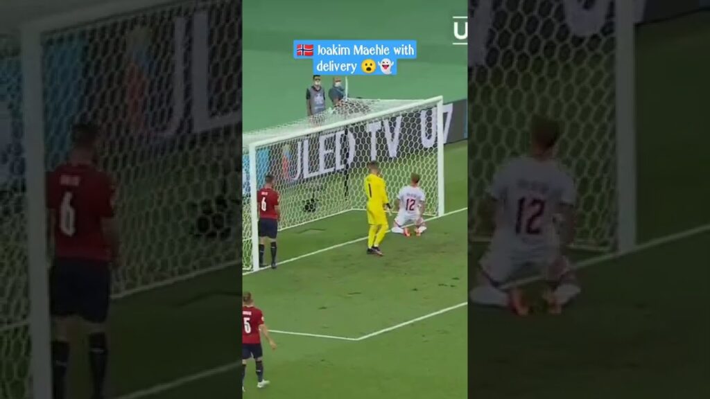 🇸🇯 Joakim Maehle with delivery 😮👻 #shorts #football