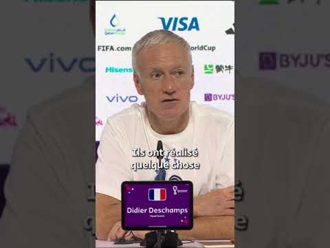 🏆🗨️ Deschamps : "Bravo à Walid Regragui et à son staff, ils ont réalisé quelque chose de fabuleux !"