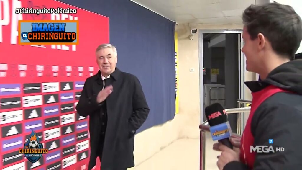👏 El divertido momento entre ANCELOTTI y EDU AGUIRRE 👏